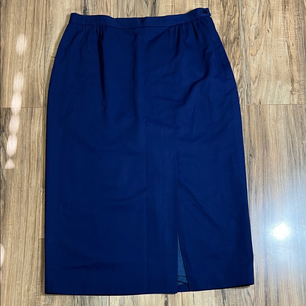 Vintage Pendleton Women's Navy Pencil Skirt Sz 16W